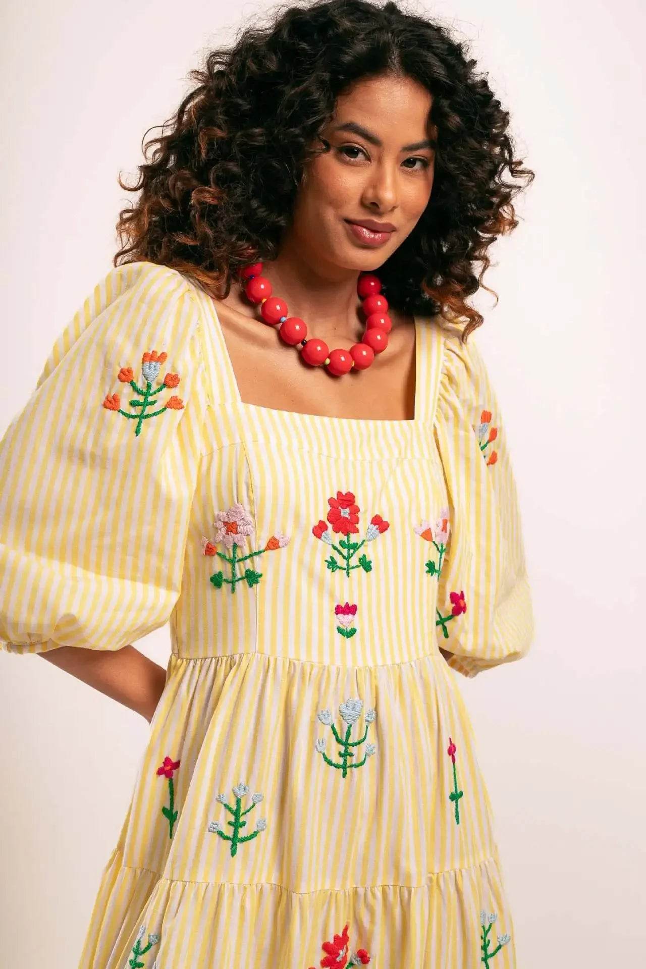 Vestido Boho Bordado - Sua Boutique