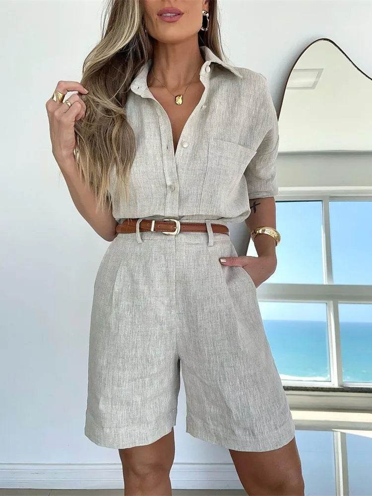 Conjunto Camisa e Bermuda Celina - Sua Boutique