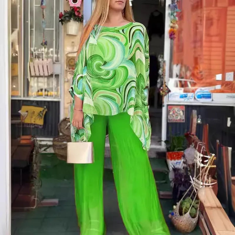 Conjunto Calça e Blusa Chiffon Anamara - Sua Boutique