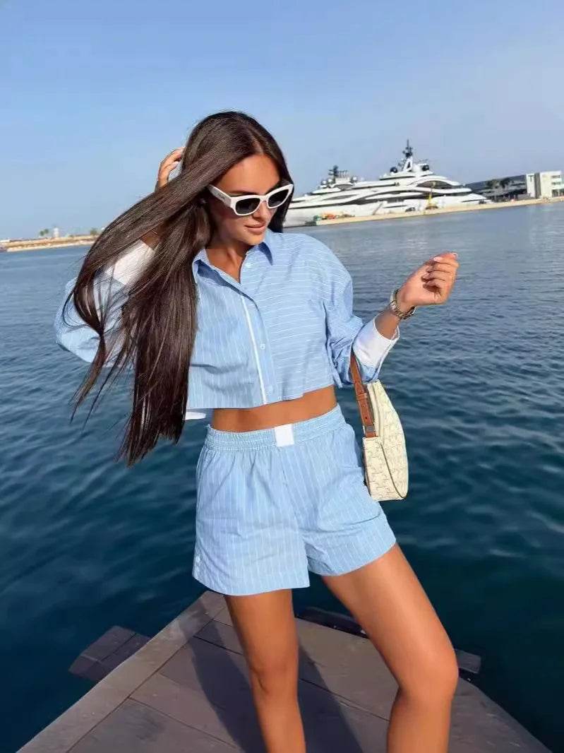 Conjunto Shorts e Camisa Valentina - Sua Boutique