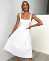 Vestido Midi Decote Reto - Sua Boutique