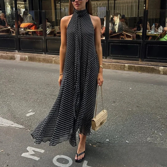 Vestido Long Poá Karen - Sua Boutique