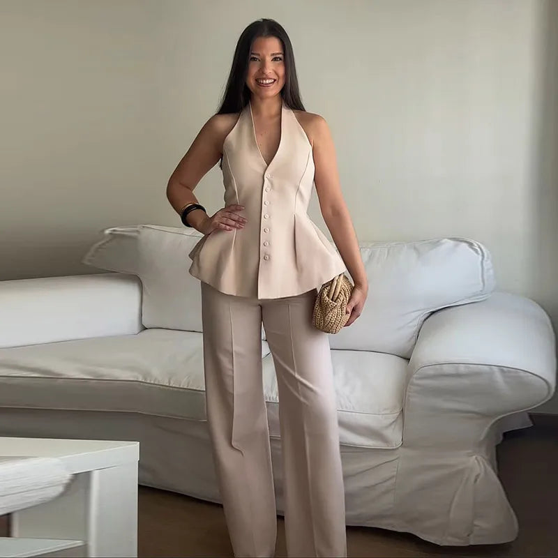 Conjunto Calça e Top Frente Única Martina