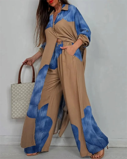Conjunto Feminino Elegante Calça e Camisa Tarsila