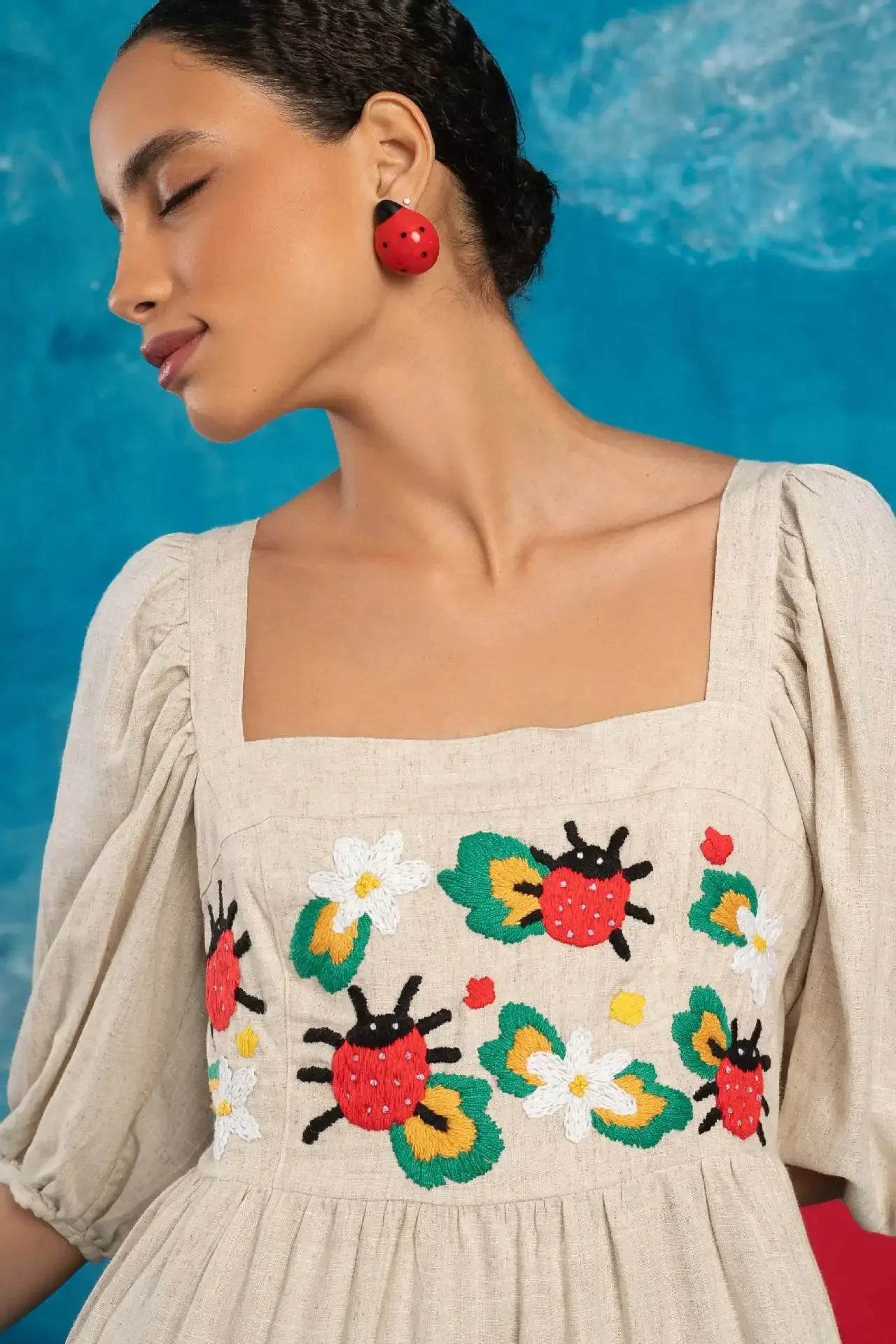 Vestido Boho Bordado - Sua Boutique