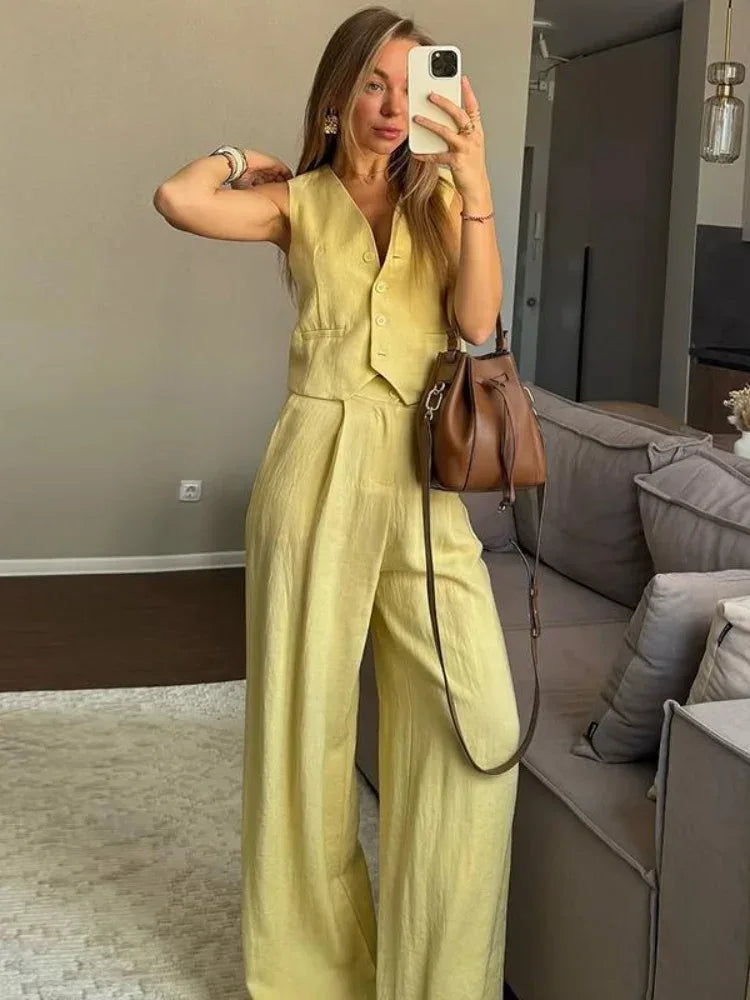 Conjunto Colete e Calça Thayse - Sua Boutique