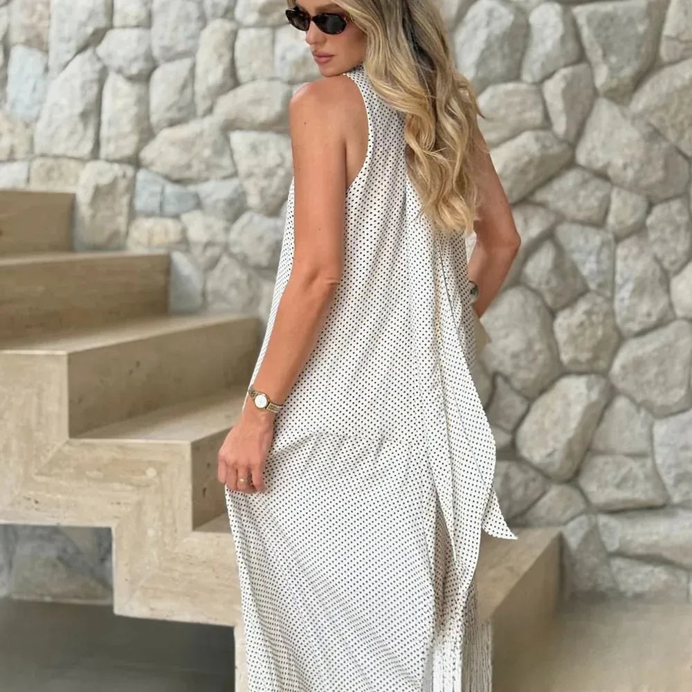 Vestido Long Poá Karen - Sua Boutique