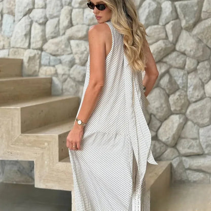 Vestido Long Poá Karen - Sua Boutique