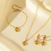 Conjunto Colar,pulseira,brinco Amanda Banhado em Ouro 18K - Sua Boutique