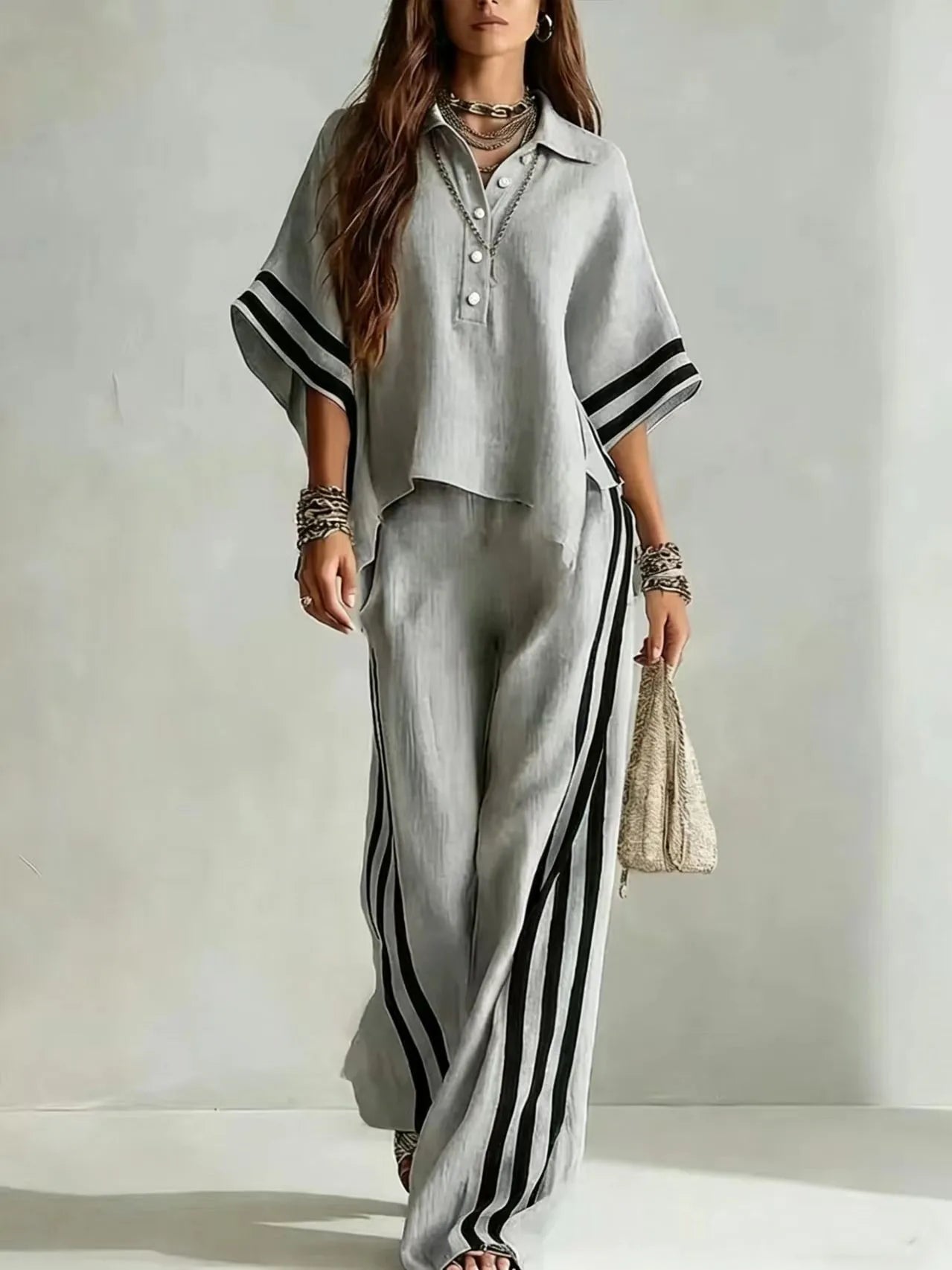 Conjunto Calça e Blusa Panamá