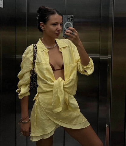 Conjunto Camisa e Saia Babado Summer - Sua Boutique