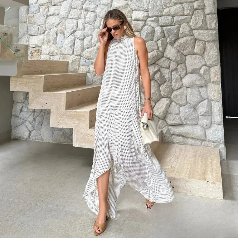 Vestido Long Poá Karen - Sua Boutique