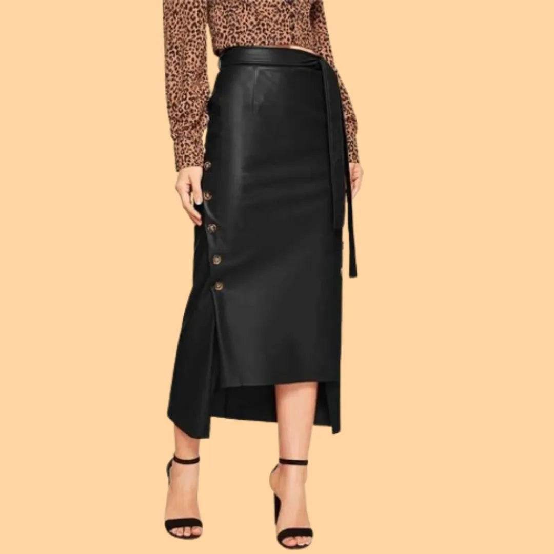 Saia Max Couro - Sua Boutique