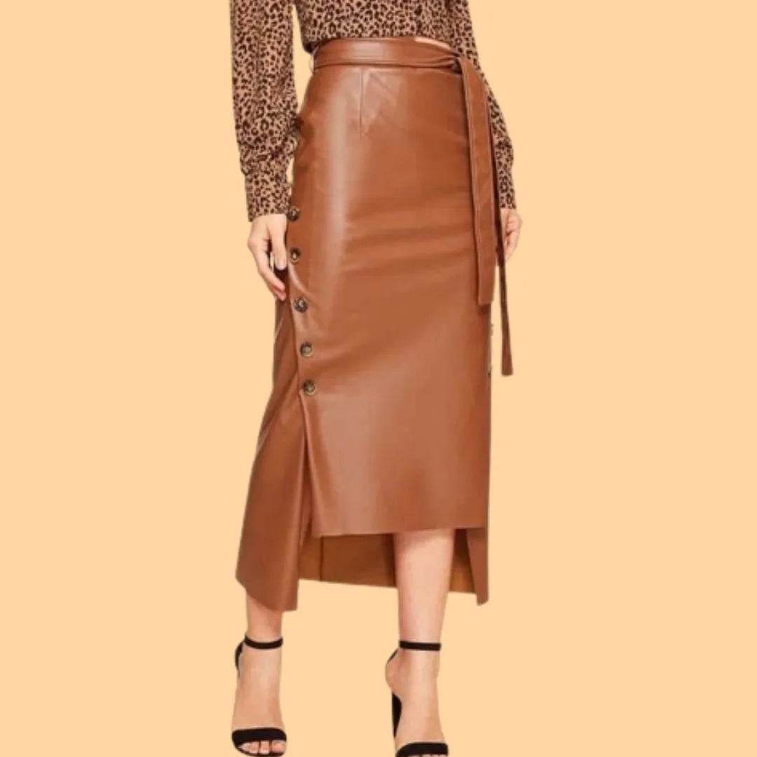 Saia Max Couro - Sua Boutique