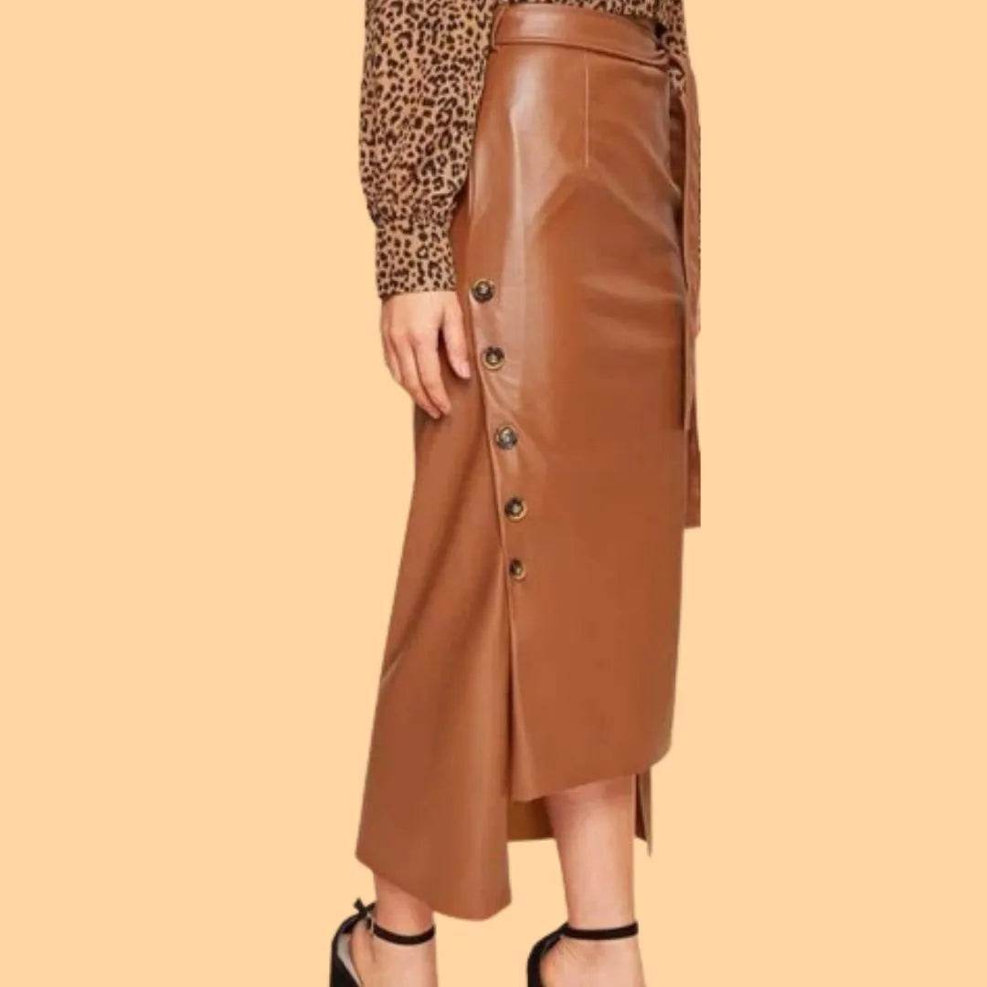 Saia Max Couro - Sua Boutique