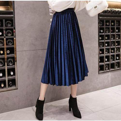 Saia Midi Plissada Mary - Sua Boutique