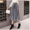 Saia Midi Plissada Mary - Sua Boutique