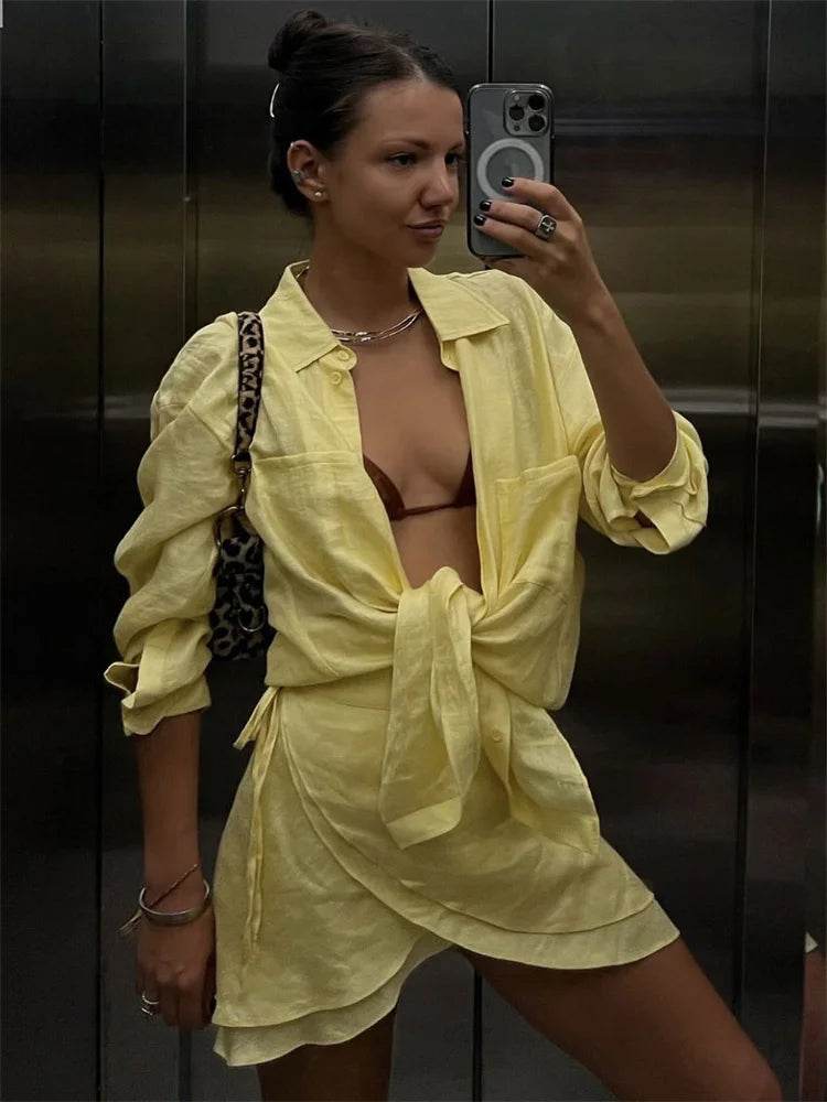 Conjunto Camisa e Saia Babado Summer - Sua Boutique