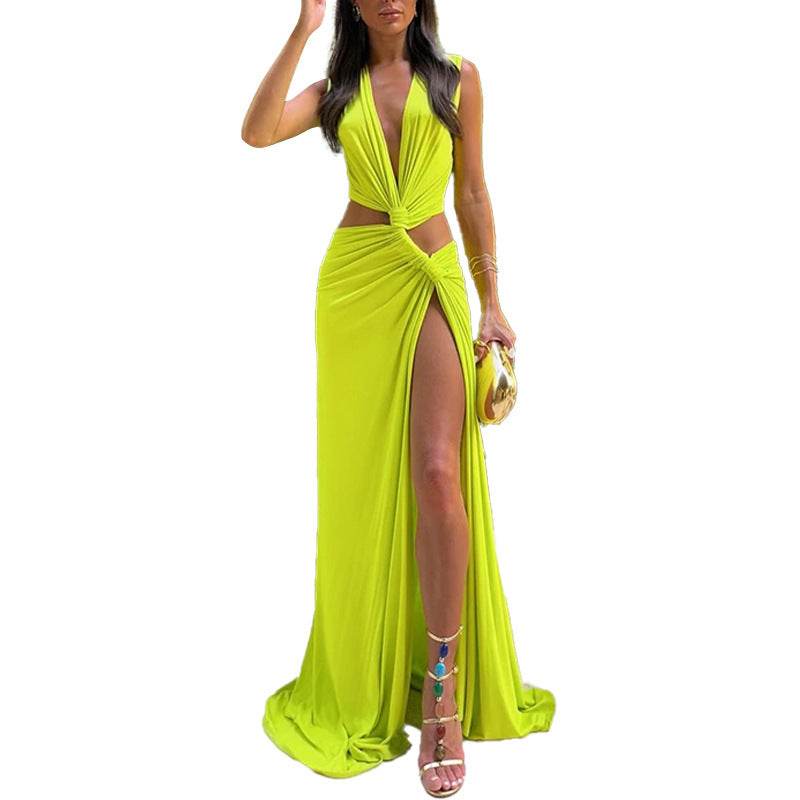 Vestido Longo Mariah Fenda Dupla - Sua Boutique