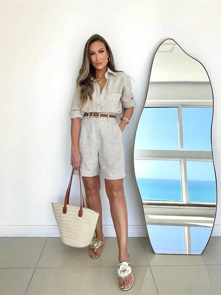 Conjunto Camisa e Bermuda Celina - Sua Boutique