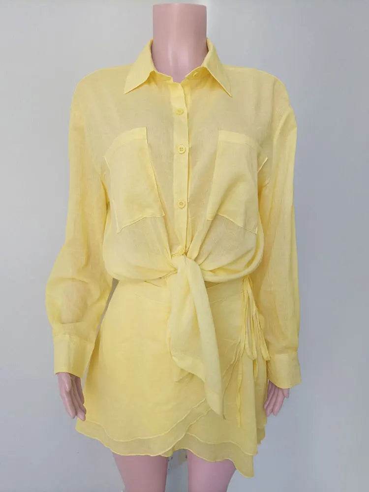 Conjunto Camisa e Saia Babado Summer - Sua Boutique