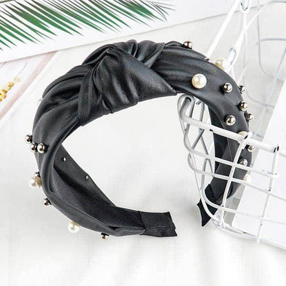 Tiara Couro Pérolas - Sua Boutique