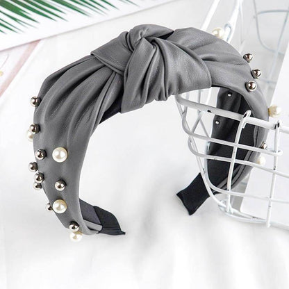 Tiara Couro Pérolas - Sua Boutique