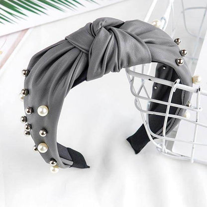 Tiara Couro Pérolas - Sua Boutique