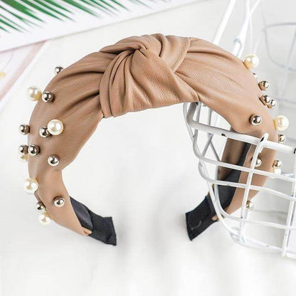 Tiara Couro Pérolas - Sua Boutique