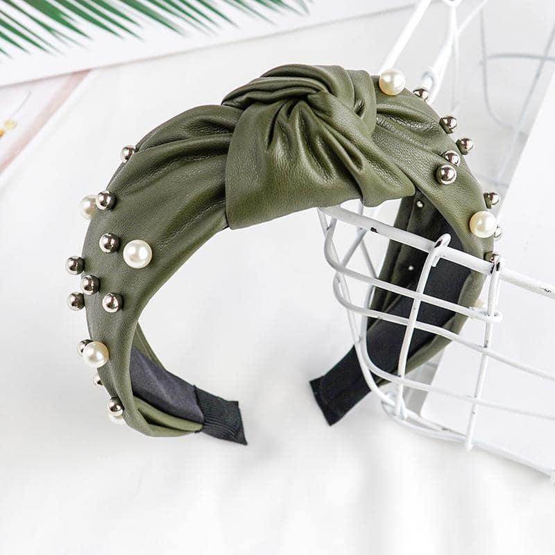 Tiara Couro Pérolas - Sua Boutique