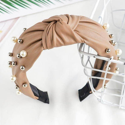 Tiara Couro Pérolas - Sua Boutique