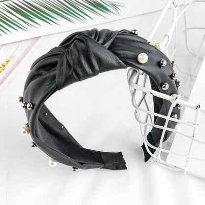 Tiara Couro Pérolas - Sua Boutique