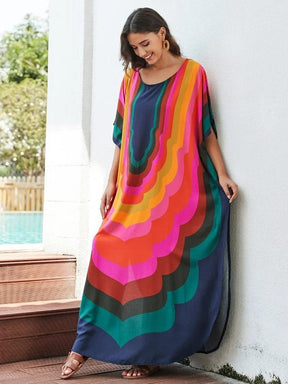 Vestido Amplo Multicolor use o cupom PRIMEIRACOMPRA e garanta 12%OFF