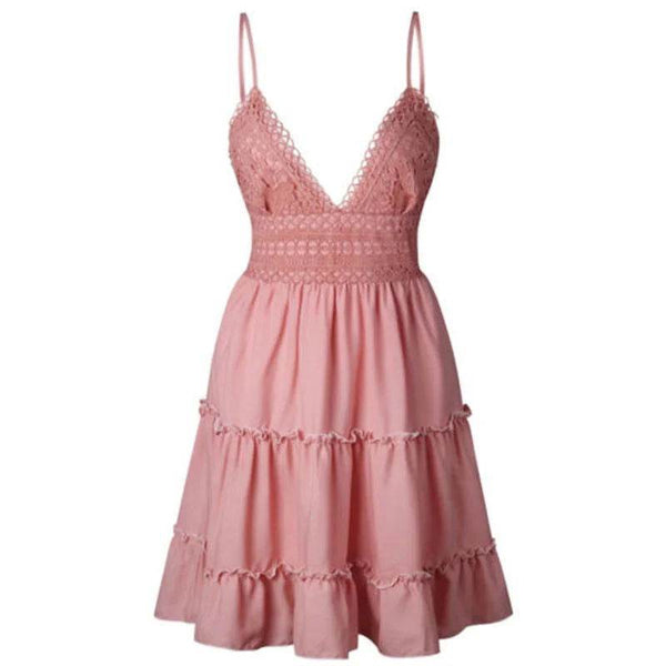 Vestido Babado com Renda - Sua Boutique