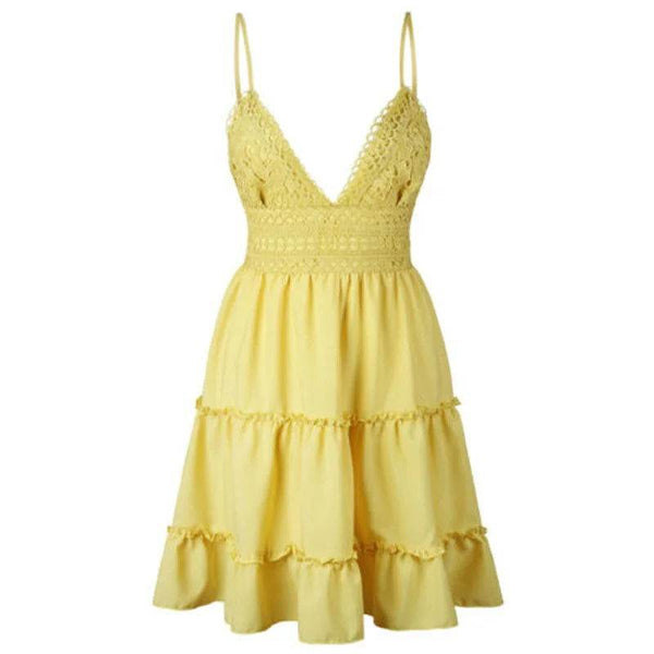 Vestido Babado com Renda - Sua Boutique