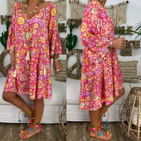 Vestido Boho Estampado - Sua Boutique