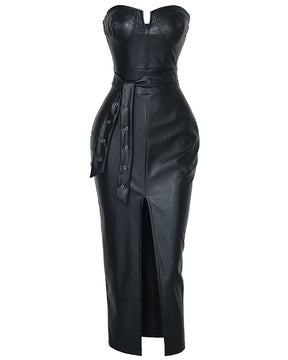 Vestido Lexa Couro - Sua Boutique