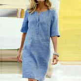 Vestido Linho Detals use o cupom PRIMEIRACOMPRA e garanta 12%OFF