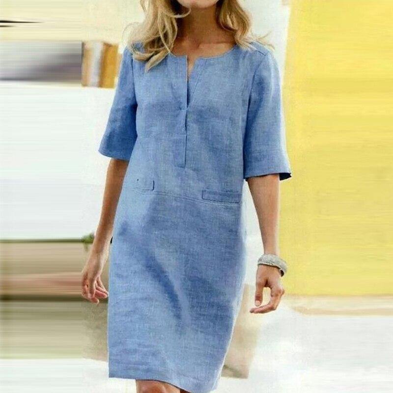 Vestido Linho Detals use o cupom PRIMEIRACOMPRA e garanta 12%OFF