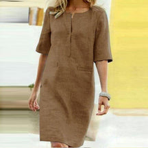 Vestido Linho Detals use o cupom PRIMEIRACOMPRA e garanta 12%OFF
