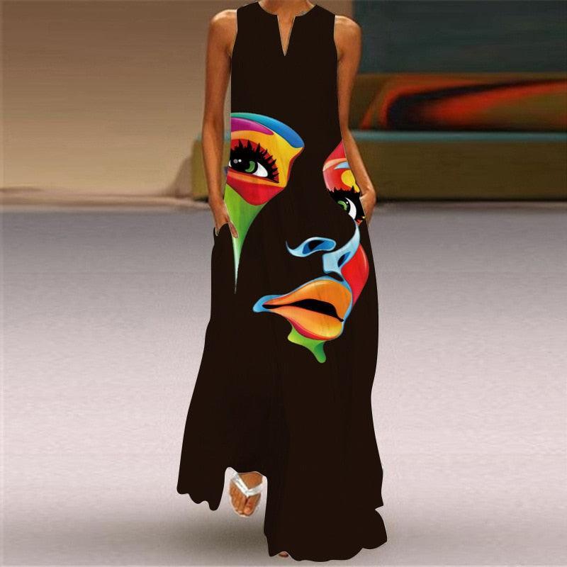 Vestido Long Face use o cupom PRIMEIRACOMPRA e garanta 12%OFF