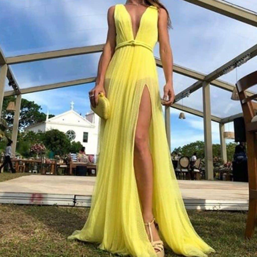 Vestido Longo Mariah Fenda Dupla use o cupom PRIMEIRACOMPRA e garanta 12%OFF