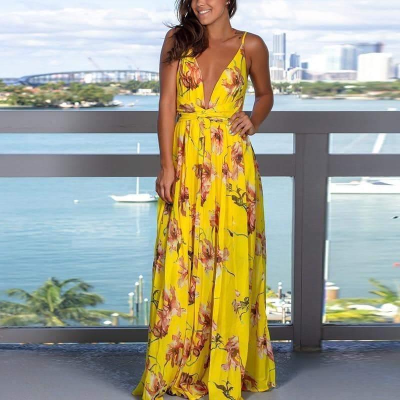 Vestido Longo Thyfani use o cupom PRIMEIRACOMPRA e garanta 12%OFF