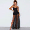 Vestido Maxxi Corpet com Transparência - Sua Boutique