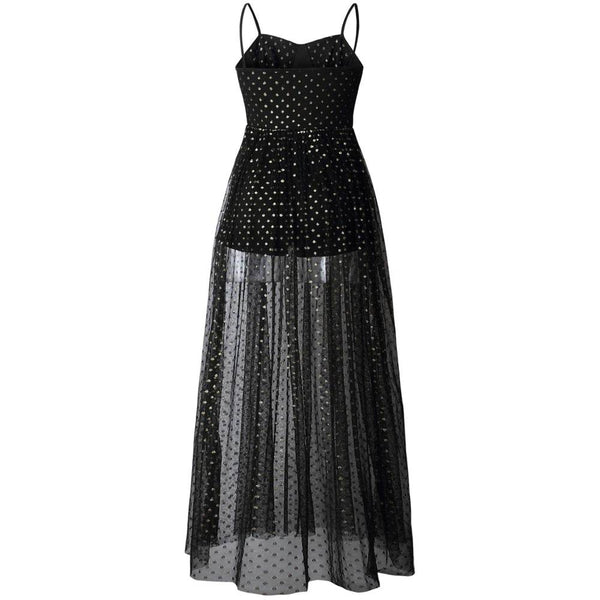Vestido Maxxi Corpet com Transparência - Sua Boutique