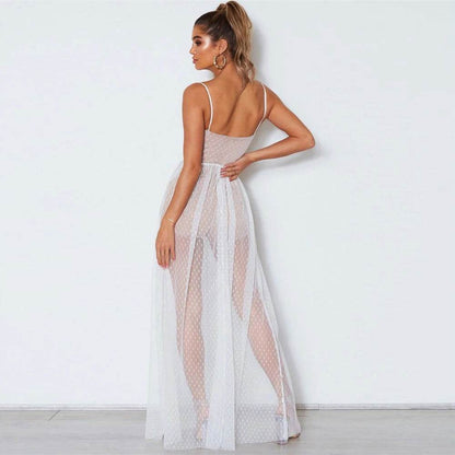 Vestido Maxxi Corpet com Transparência - Sua Boutique