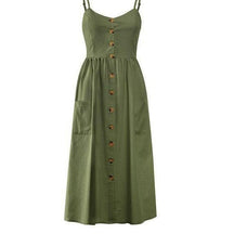 Vestido Midi Alça e Botões use o cupom PRIMEIRACOMPRA e garanta 12%OFF