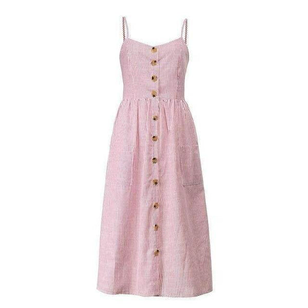 Vestido Midi Alça e Botões - Sua Boutique
