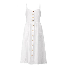 Vestido Midi Alça e Botões use o cupom PRIMEIRACOMPRA e garanta 12%OFF
