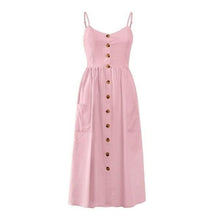 Vestido Midi Alça e Botões use o cupom PRIMEIRACOMPRA e garanta 12%OFF